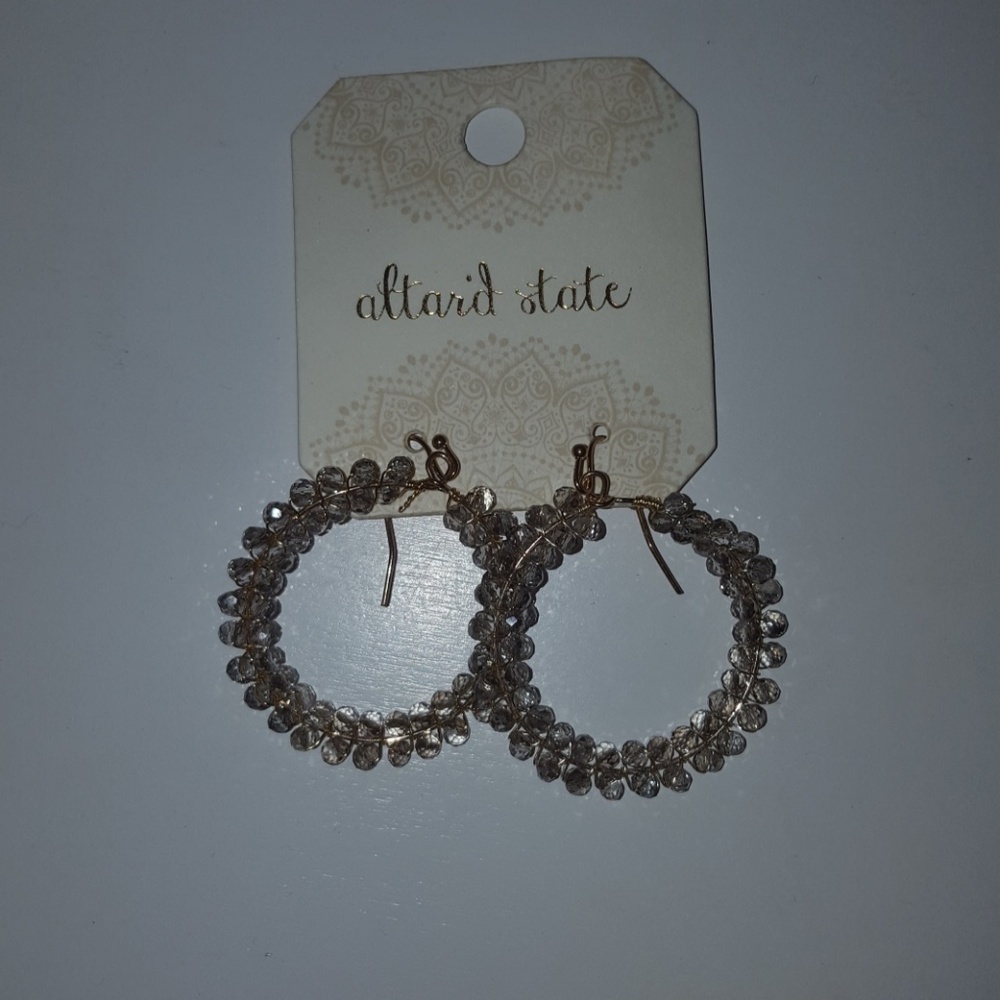 Flat Beaded Hoops